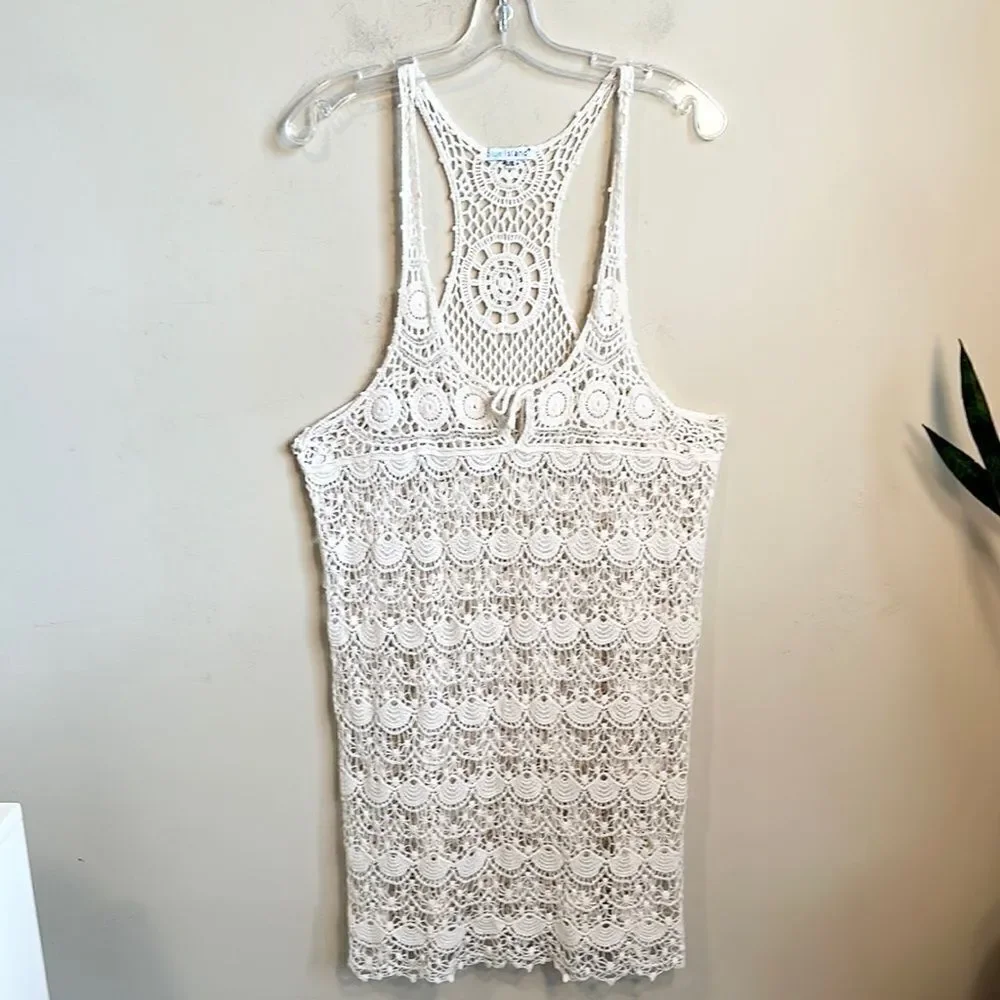Blue Island Crochet Swimsuit Cover-up L/XL